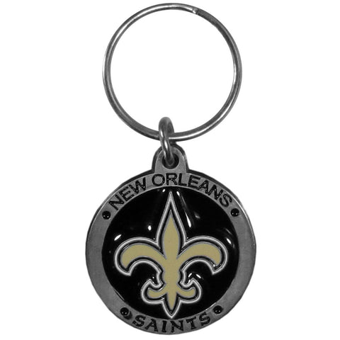 New Orleans Saints   Carved Metal Key Chain 