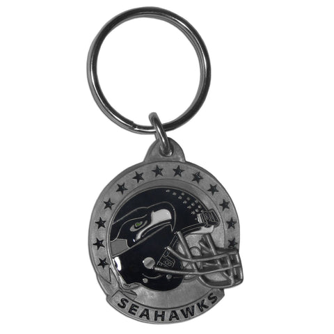Seattle Seahawks Carved Metal Key Chain