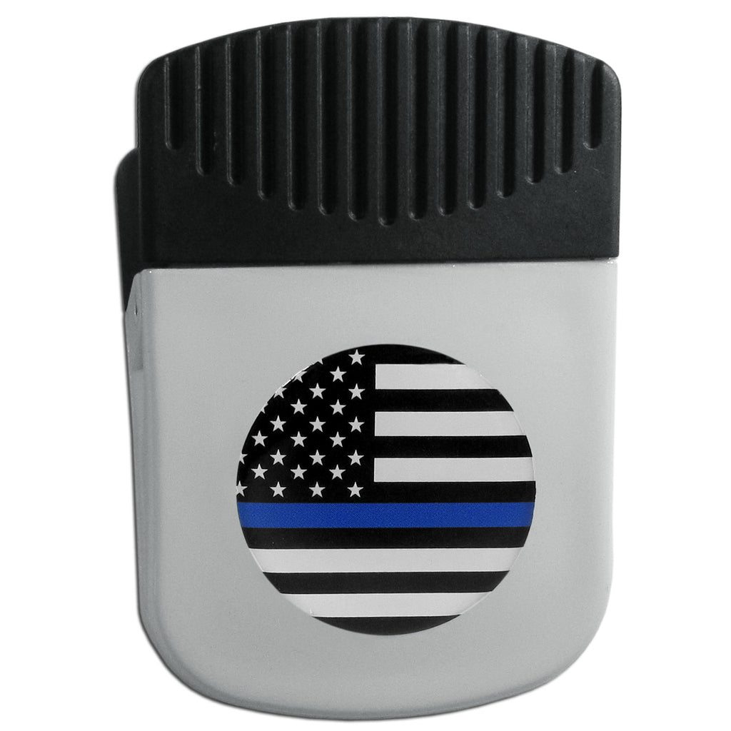 Thin Blue Line Police Flag Chip Clip Magnet