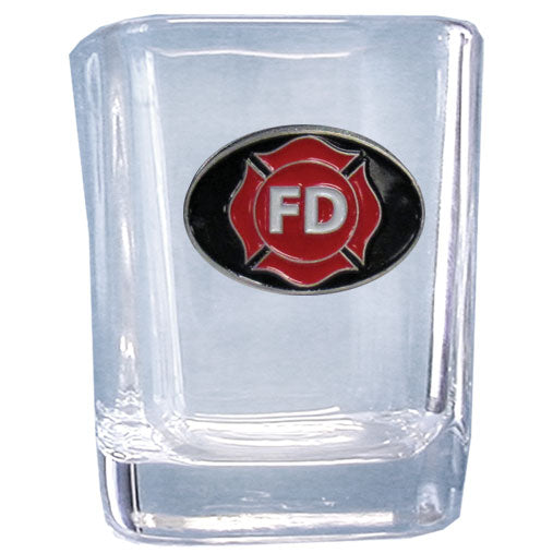 Firefighter Square Shot Glass - One Glass