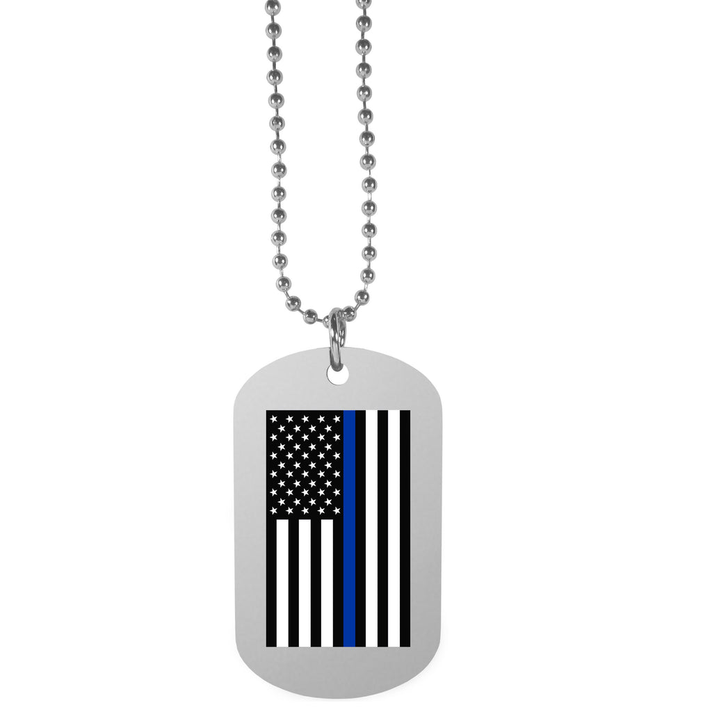 Navy Tag Necklace