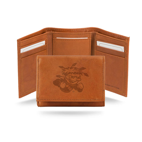 Wichita State Shockers Trifold Wallet - Pecan Cowhide