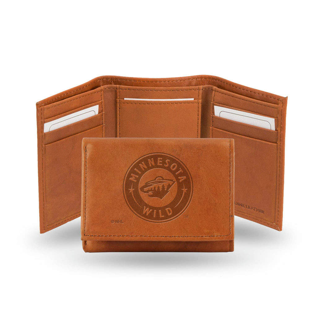 Minnesota Wild Trifold Wallet - Pecan Cowhide