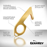 GermKey Brass Hand Tool