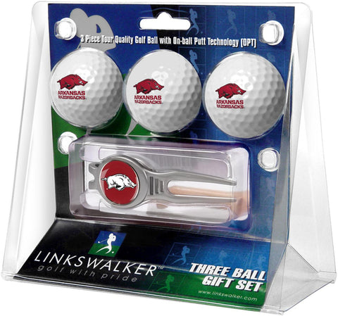 Arkansas Razorbacks Kool Tool 3 Ball Gift Pack