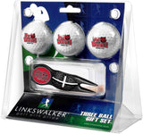 Arkansas State Red Wolves Black Crosshair Divot Tool 3 Ball Gift Pack
