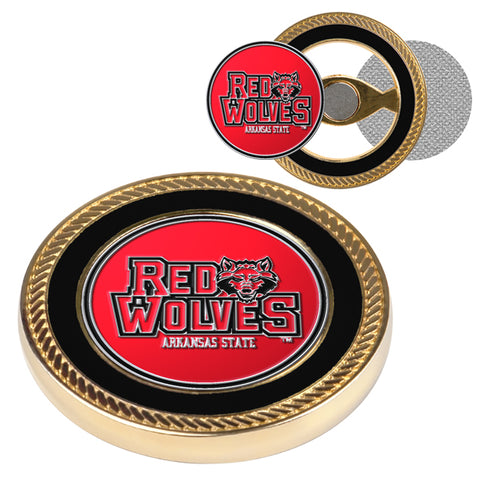 Arkansas State Red Wolves Challenge Coin / 2 Ball Markers