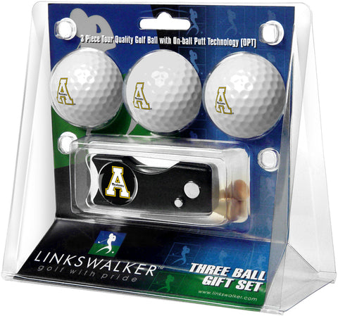 Appalachian State Mountaineers Spring Action Divot Tool 3 Ball Gift Pack