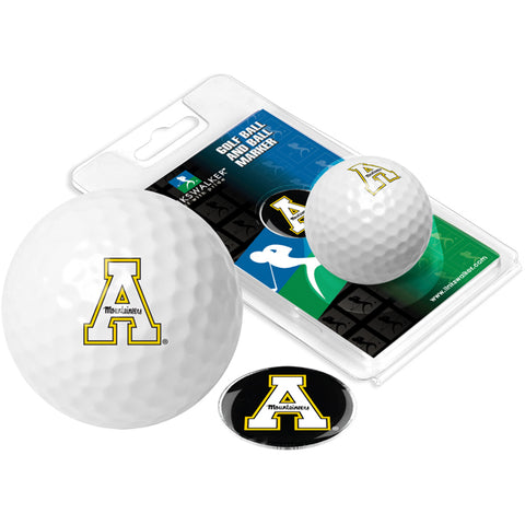 Appalachian State Mountaineers Golf Ball One Pack with Marker