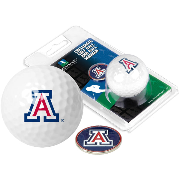 Arizona Wildcats Golf Ball One Pack with Marker