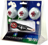 Boston College Eagles Black Crosshair Divot Tool 3 Ball Gift Pack  -  Black 