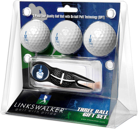 Citadel Bulldogs Black Crosshair Divot Tool 3 Ball Gift Pack  -  Black 