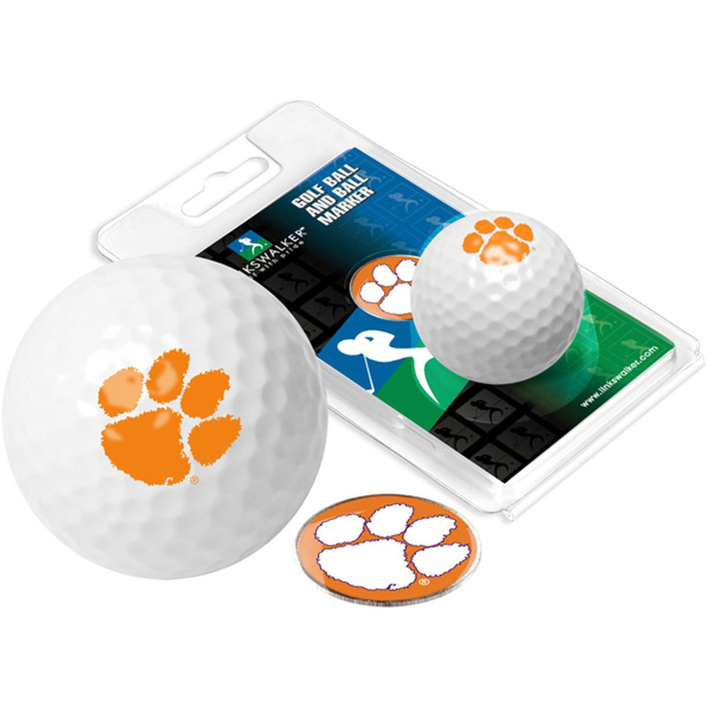 Clemson Tigers Golf Ball One Pack with Marker