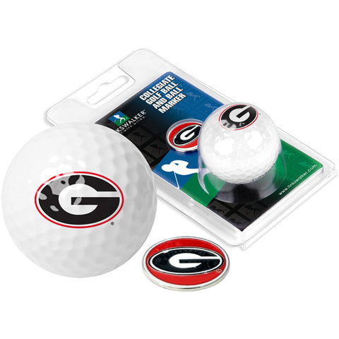 Georgia Bulldogs Golf Ball One Pack with Marker
