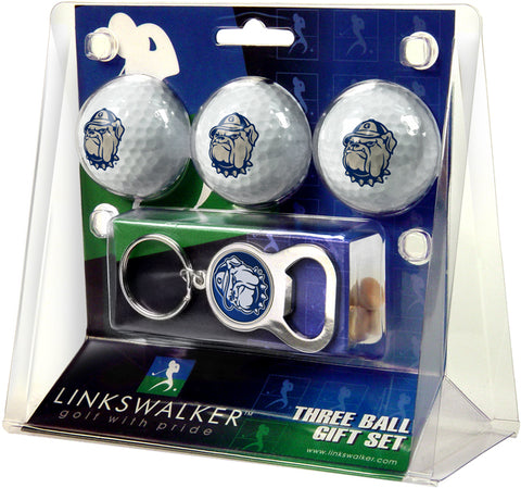 Georgetown Hoyas 3 Ball Gift Pack with Key Chain Bottle -  Opener