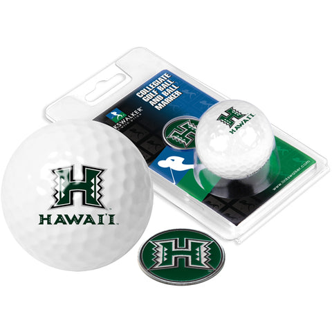 Hawaii Warriors Golf Ball One Pack with Marker