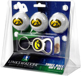 Iowa Hawkeyes 3 Ball Gift Pack with Key Chain Bottle -  Opener