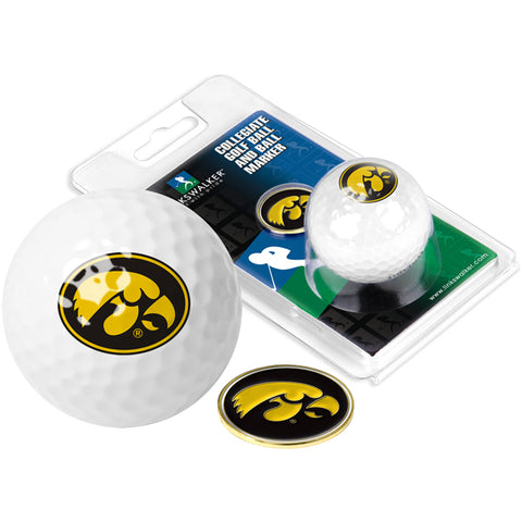 Iowa Hawkeyes Golf Ball One Pack with Marker