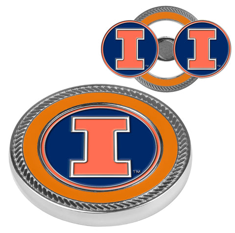 Illinois Fighting Illini Challenge Coin / 2 Ball Markers