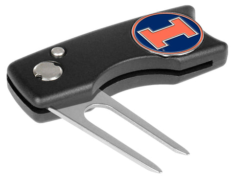 Illinois Fighting Illini Spring Action Divot Tool