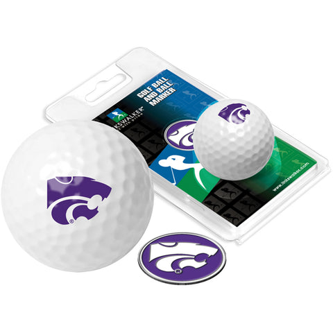 Kansas State Wildcats Golf Ball One Pack with Marker