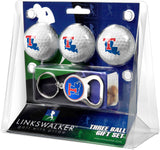 Louisiana Tech Bulldogs 3 Ball Gift Pack with Key Chain Bottle -  Opener