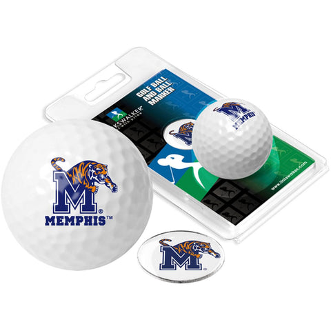 Memphis Tigers Golf Ball One Pack with Marker