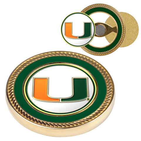 Miami Hurricanes Challenge Coin / 2 Ball Markers