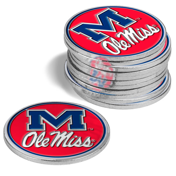 Mississippi Rebels   Ole Miss 12 Pack Ball Markers