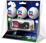 Mississippi Rebels   Ole Miss Spring Action Divot Tool 3 Ball Gift Pack