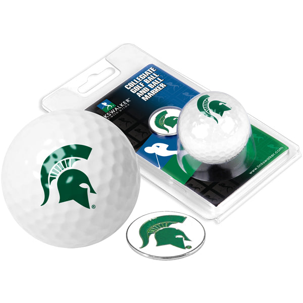 Michigan State Spartans Golf Ball One Pack with Marker