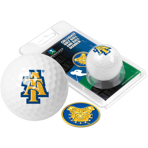 North Carolina A&T Aggies Golf Ball One Pack with Marker