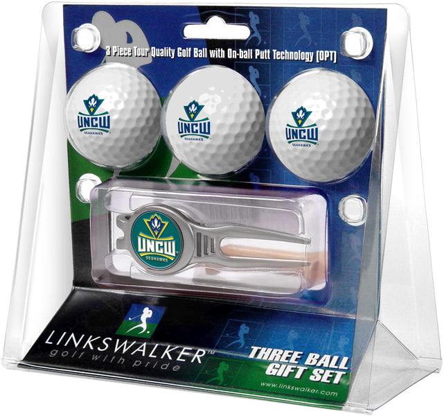 North Carolina Wilmington Seahawks Kool Tool 3 Ball Gift Pack