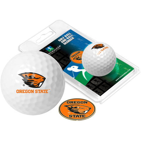 Oregon State Beavers Golf Ball One Pack with Marker