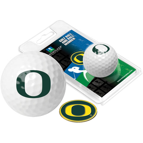 Oregon Ducks Golf Ball One Pack with Marker