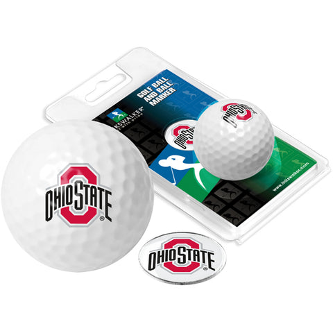 Ohio State Buckeyes Golf Ball One Pack with Marker