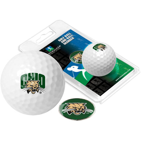 Ohio University Bobcats Golf Ball One Pack with Marker