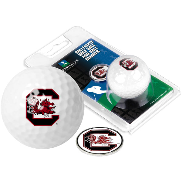 South Carolina Gamecocks Golf Ball One Pack with Marker