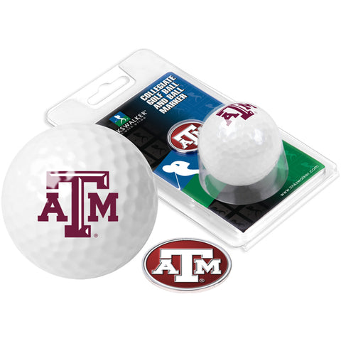 Texas A&M Aggies Golf Ball One Pack with Marker