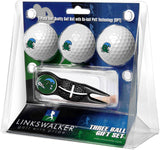 Tulane University Green Wave Black Crosshair Divot Tool 3 Ball Gift Pack