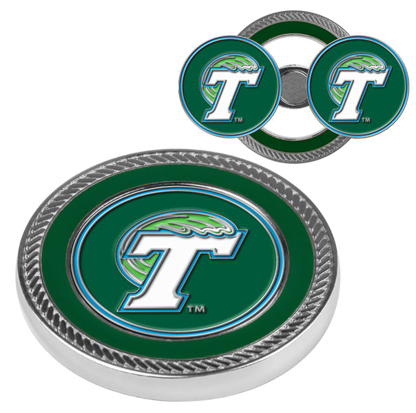 Tulane University Green Wave Challenge Coin / 2 Ball Markers