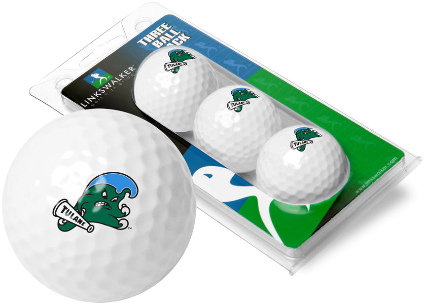 Tulane University Green Wave 3 Golf Ball Sleeve