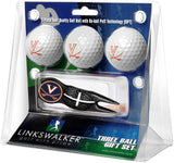 Virginia Cavaliers Black Crosshair Divot Tool 3 Ball Gift Pack  -  Black 