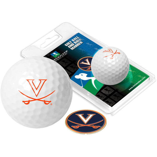 Virginia Cavaliers Golf Ball One Pack with Marker