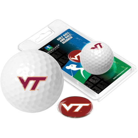 Virginia Tech Hokies Golf Ball One Pack with Marker