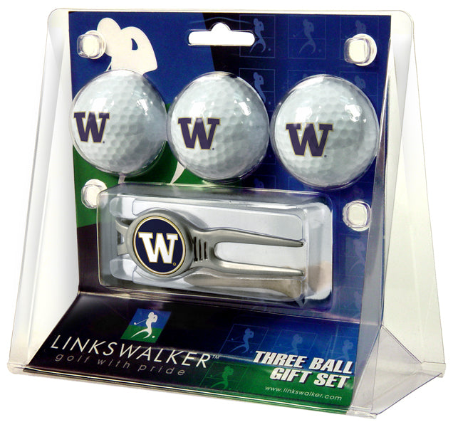 Washington Huskies Kool Tool 3 Ball Gift Pack