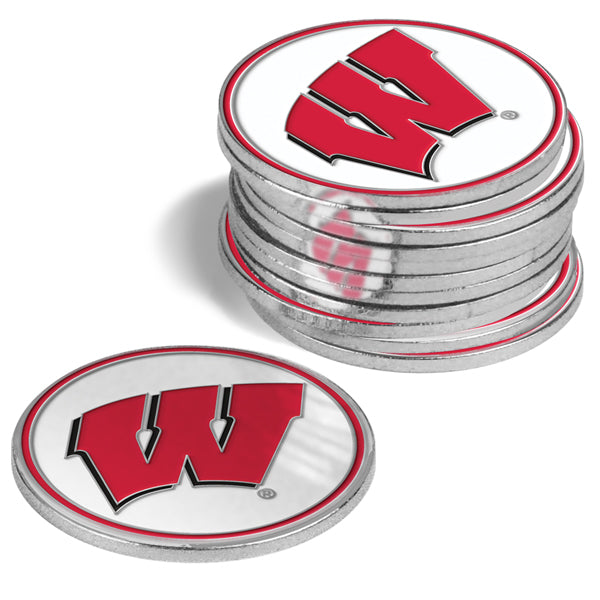 Wisconsin Badgers 12 Pack Ball Markers