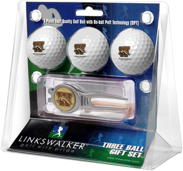 Western Michigan Broncos Kool Tool 3 Ball Gift Pack