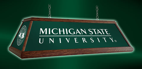 Michigan State Spartans 49” Wood Frame Billiards Light 
