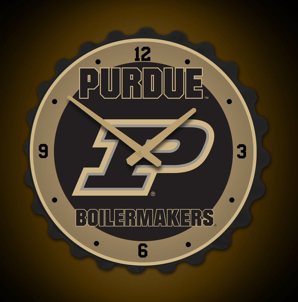 Purdue Boilermakers Bottle Cap Clock
